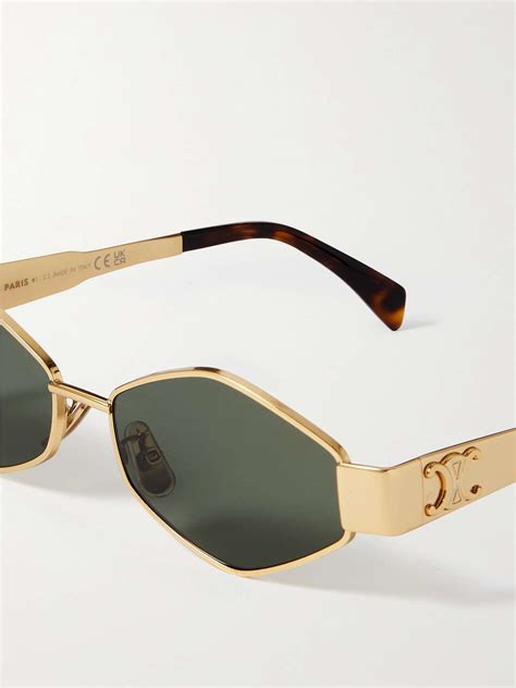 celine triomphe hexagon sunglasses|CELINE EYEWEAR Triomphe hexagon.